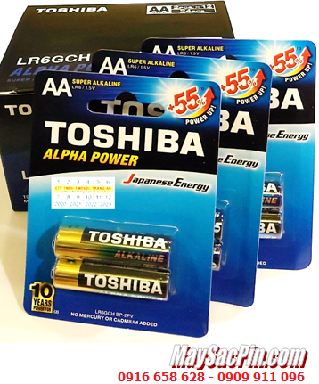 COMBO 1 HỘP 12vỉ (24viên) Pin AA 1.5v Super Alkaline Toshiba Alpha LR6GCH BP-2PV _Giá chỉ 288.000/Hộp